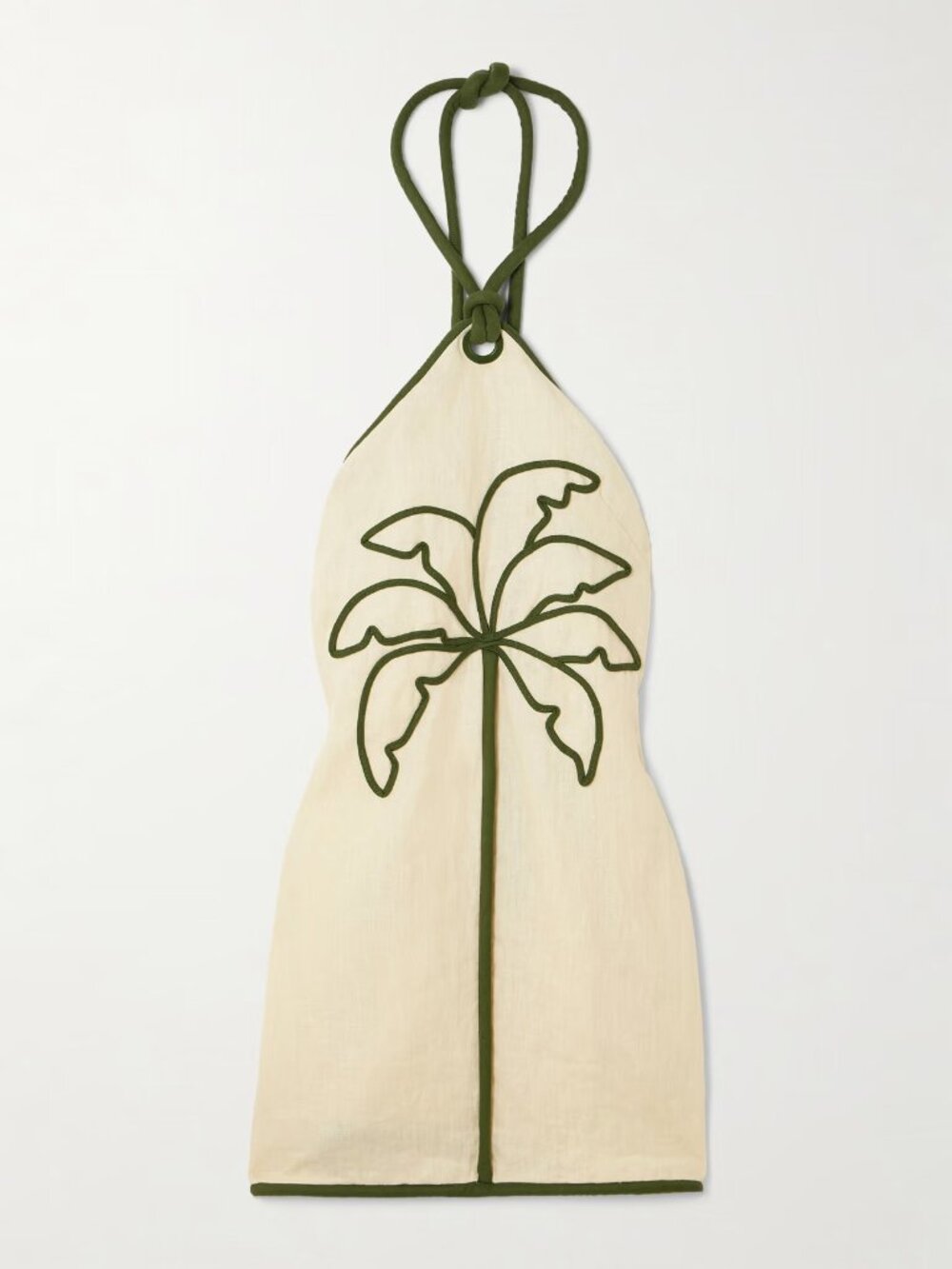 FARM RIO Palm Tree Embroidered Halter Neck Mini Dress - NWT - Size Small - Picture 13 of 14
